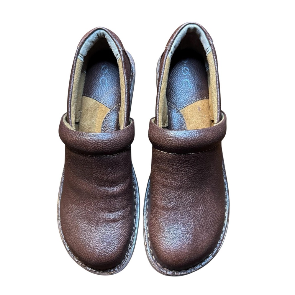 B.o.c Shoes‎ Womens Size 7.5 Brown Slip On Clogs Comfort Round Toe Casual